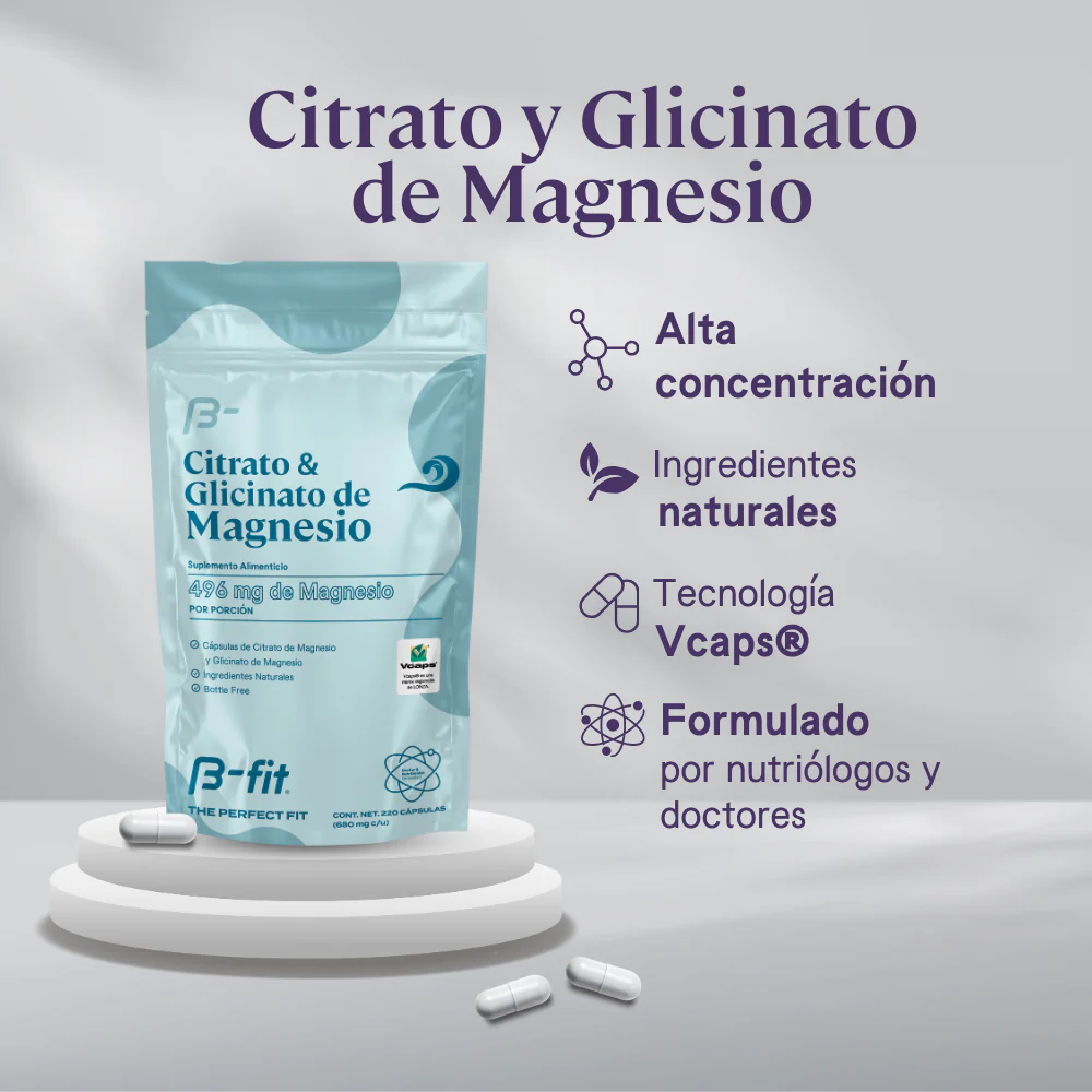 Bfit Citrato Y Glicinato De Magnesio 60 Dias Bfit